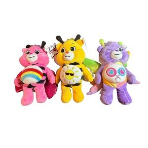 Care Bears Basic Fun Plush Lot Funshine Cheer Share Bear Bee Ladybug Butterfly